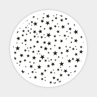 Shining black stars pattern Magnet